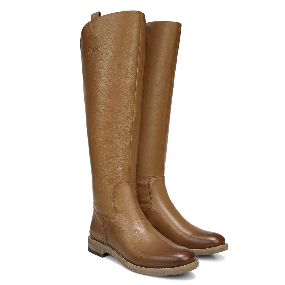 Franco Sarto Meyer Tall/Knee High Riding Boot Sz 7 M Wide-Calf Brown Leather New